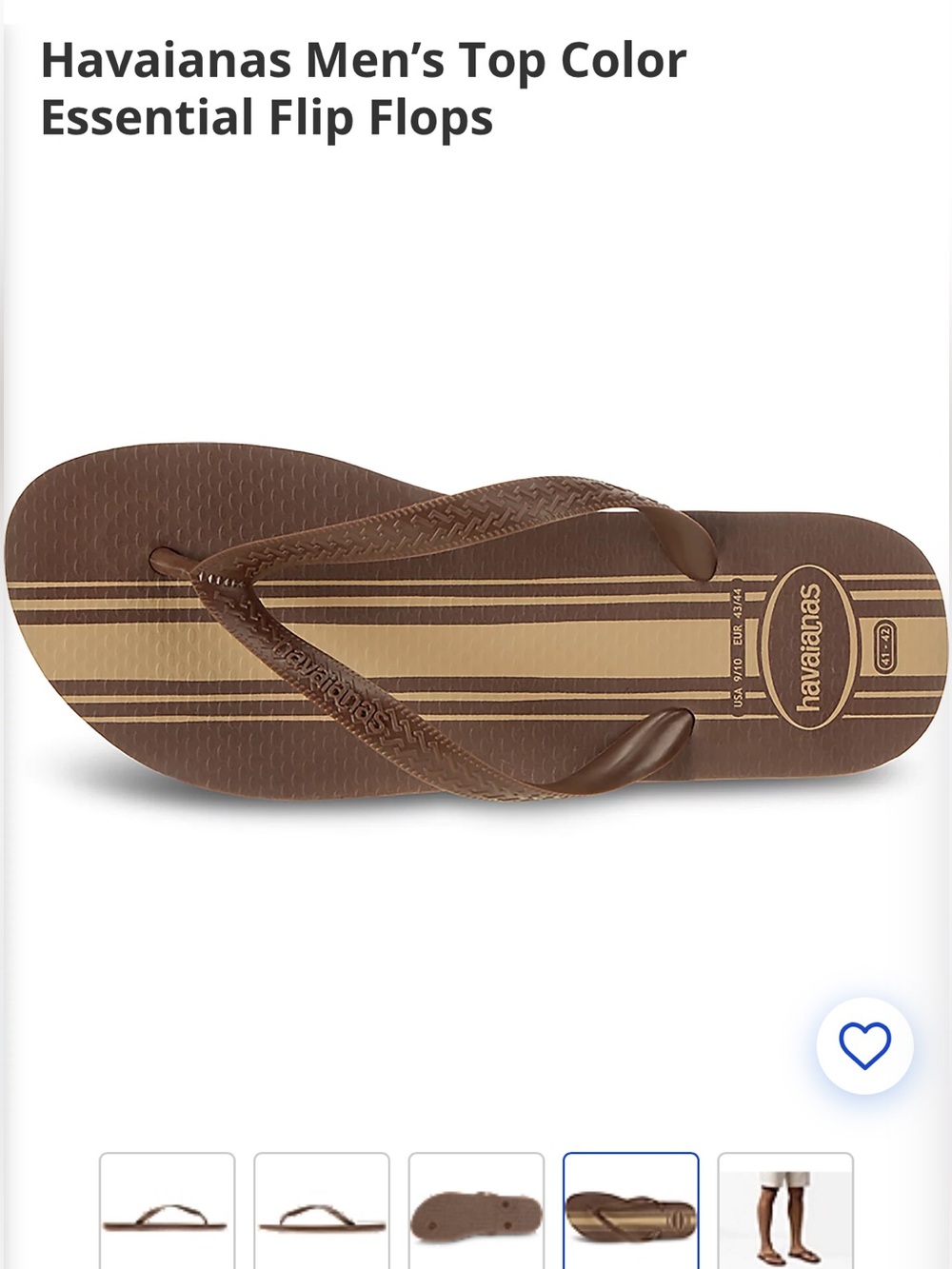 Havaianas Men’s Top Color Essential Flip Flops